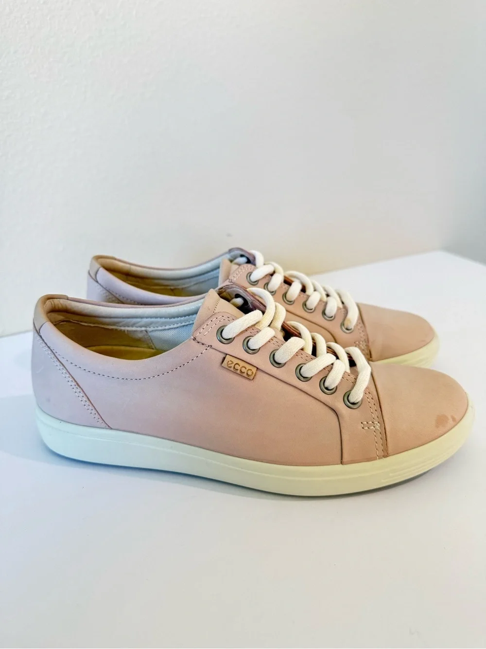 ECCO Soft Leather Sneakers Women’s US 8/EU 39 Blush Pink